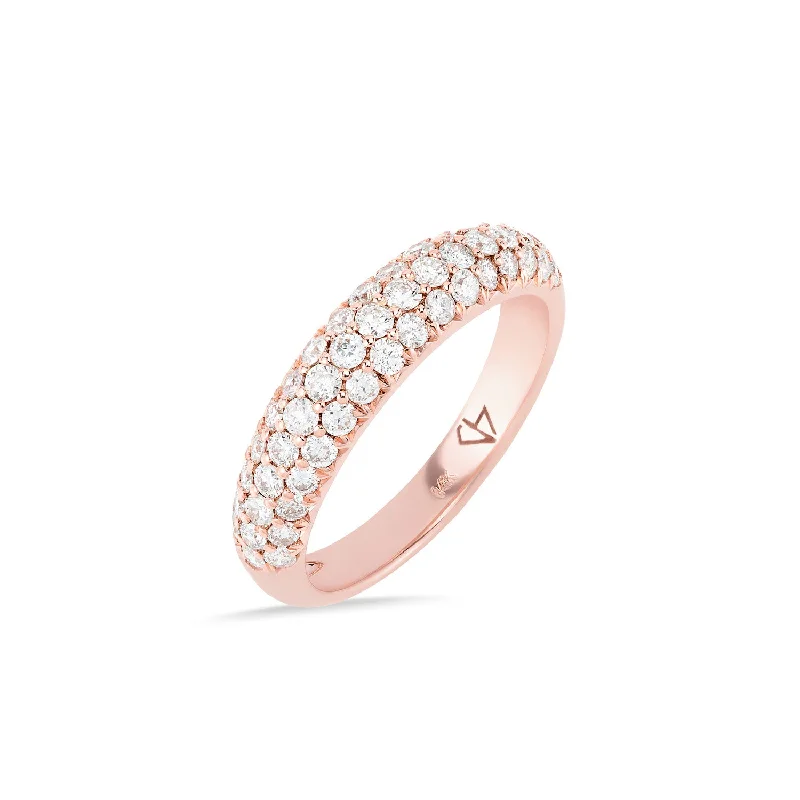 Light filigree rings-Dome Diamond Ring