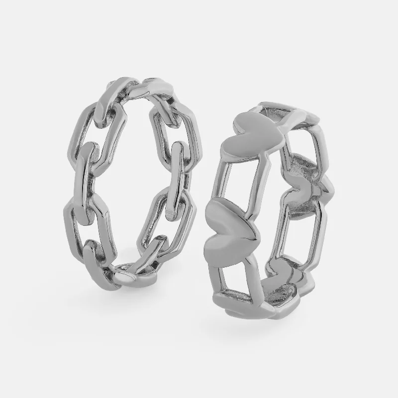 Onyx inlay rings-Lovesick