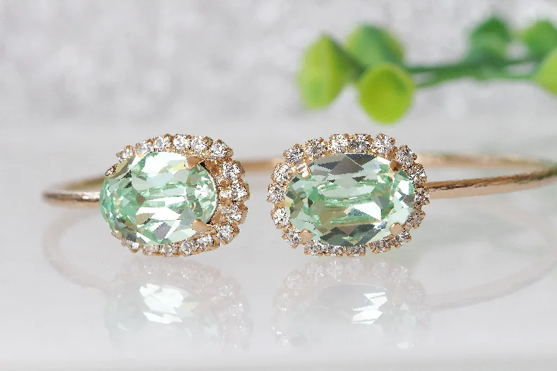 Topaz gem bangles-MINT GREEN BRACELET