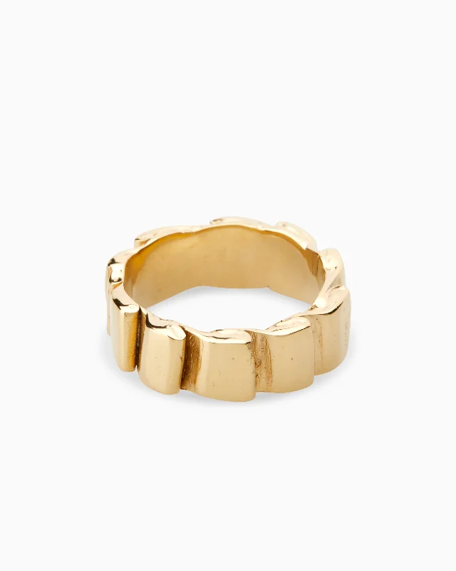 Solid band rings-Trim Ring Wide | Solid Gold